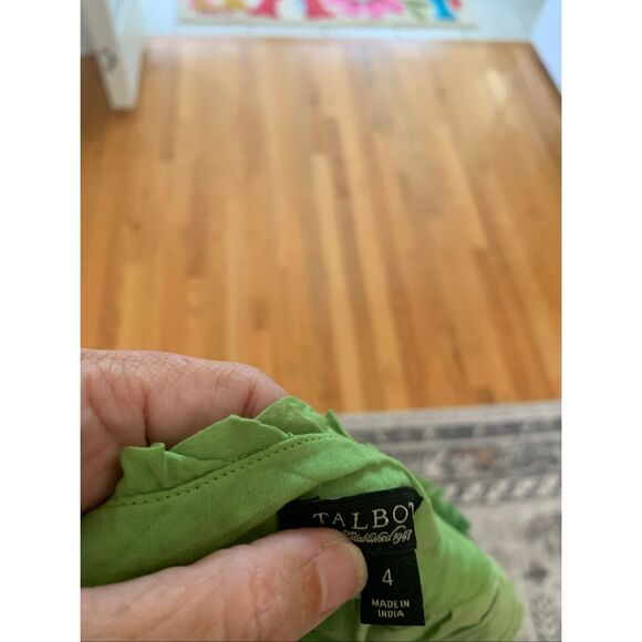 Talbots Crinkle Sundress Sleeveless Light Green - Picture 8 of 10